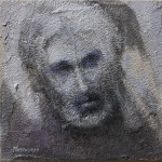 Autoritratto 30x30_ acryl su intonaco 2010