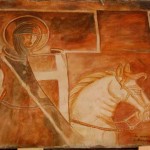 da Anonomo  S.Giorgio sommacamp da anonimo 60x50 affresco staccato