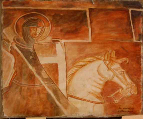 da Anonomo S.Giorgio sommacamp da anonimo 60x50 affresco staccato