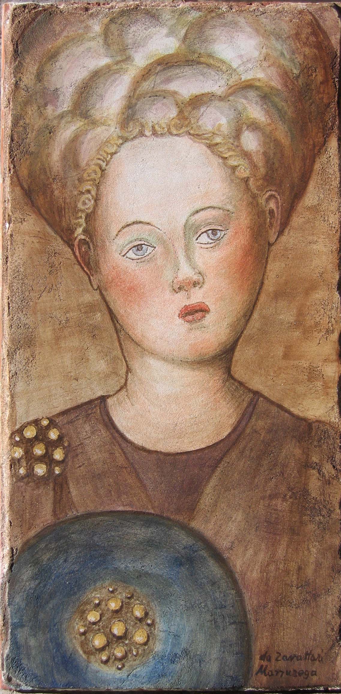 DAMA da Zavattaei affresco su cotto 2015