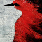 Bianco e rosso Tec. mista su tela 50X51 2015