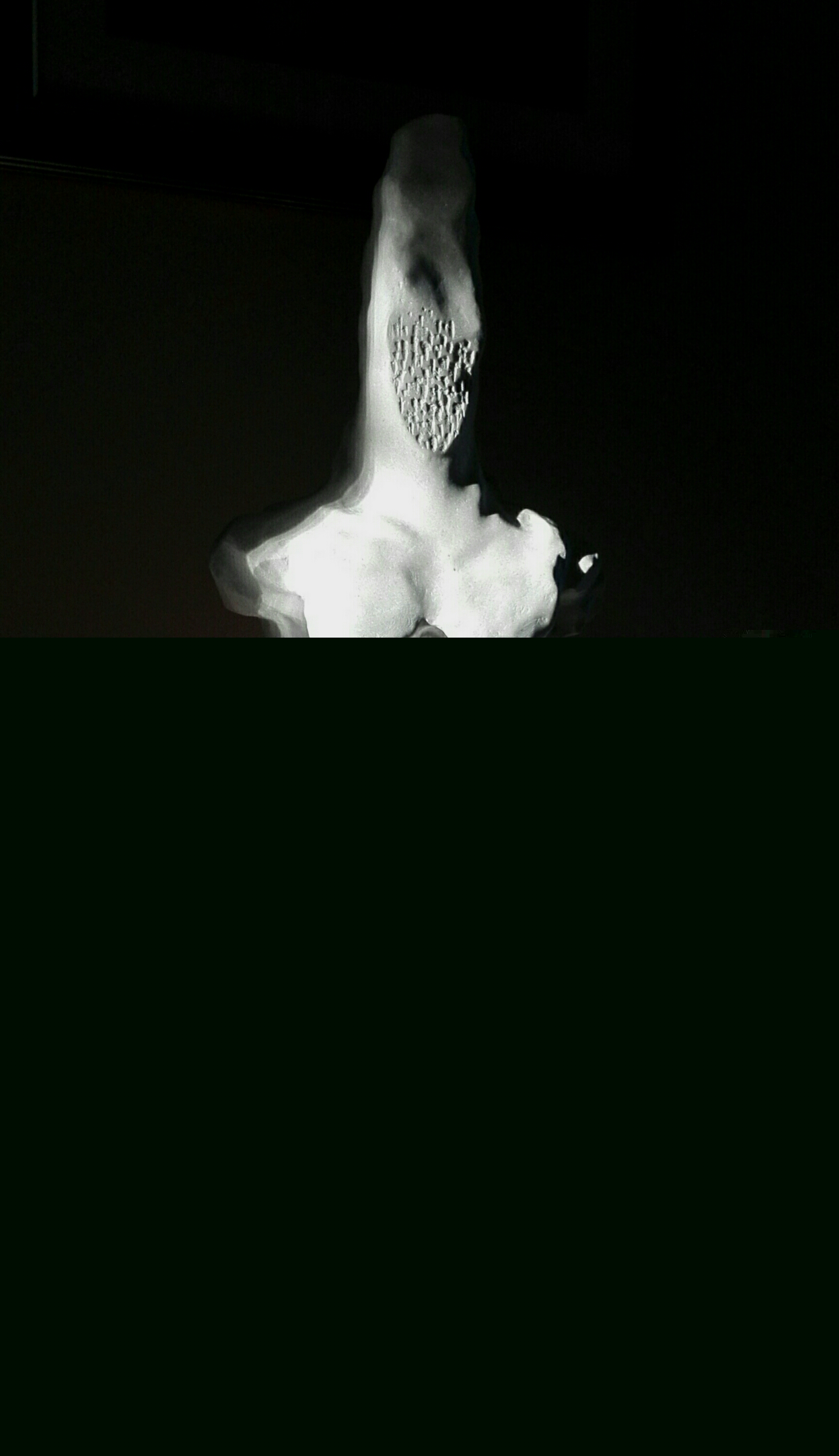 ambientazione statua in marmo "Il guerriero"
