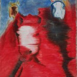 Cavalli movimento affresco staccato 50x60