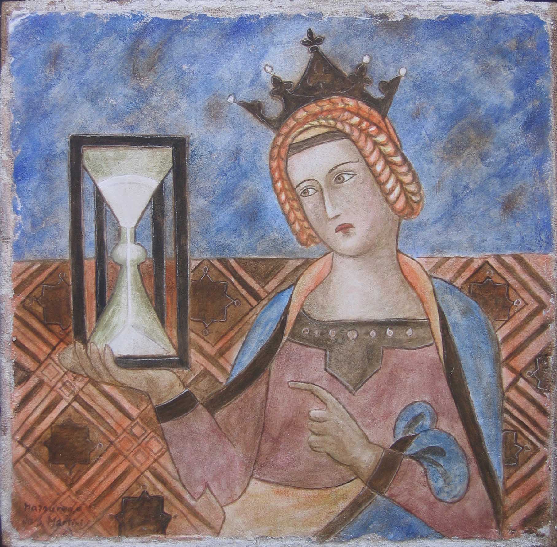 da Ambrogio Lorenzetti La Giustizia_ 50x50 affresco staccato
