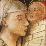 da mantegna madonna con bimbo fasciato affr