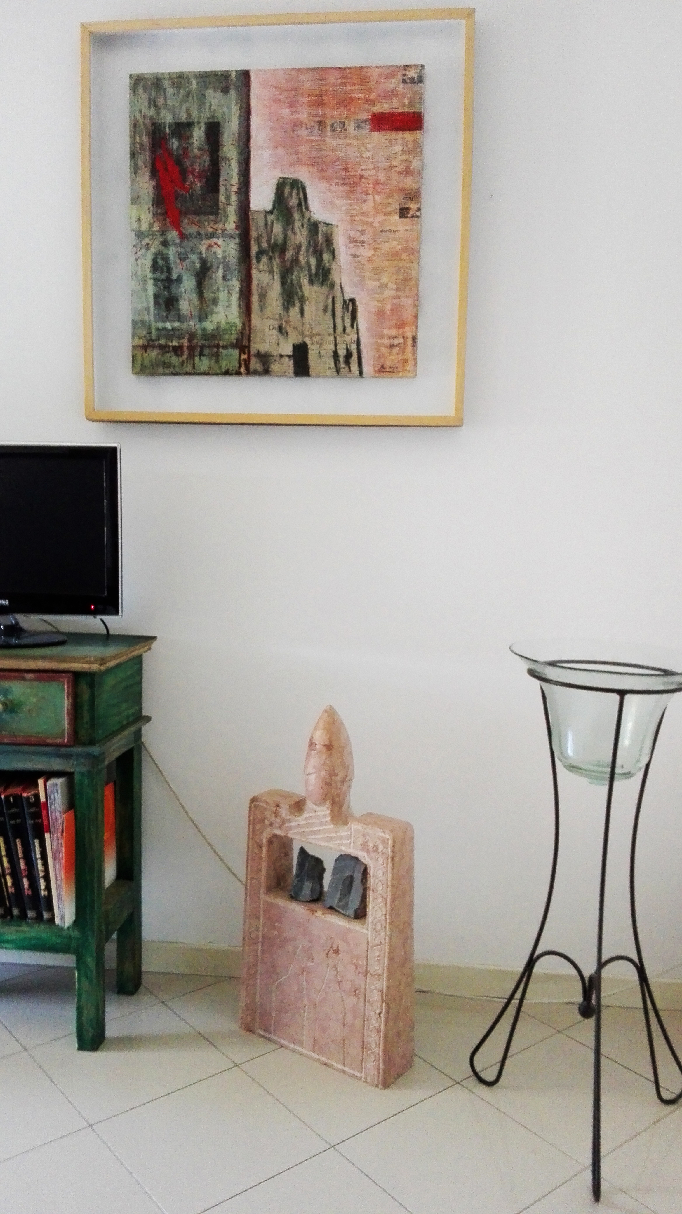 Quadro Monolite e scultura in marmo Cippo