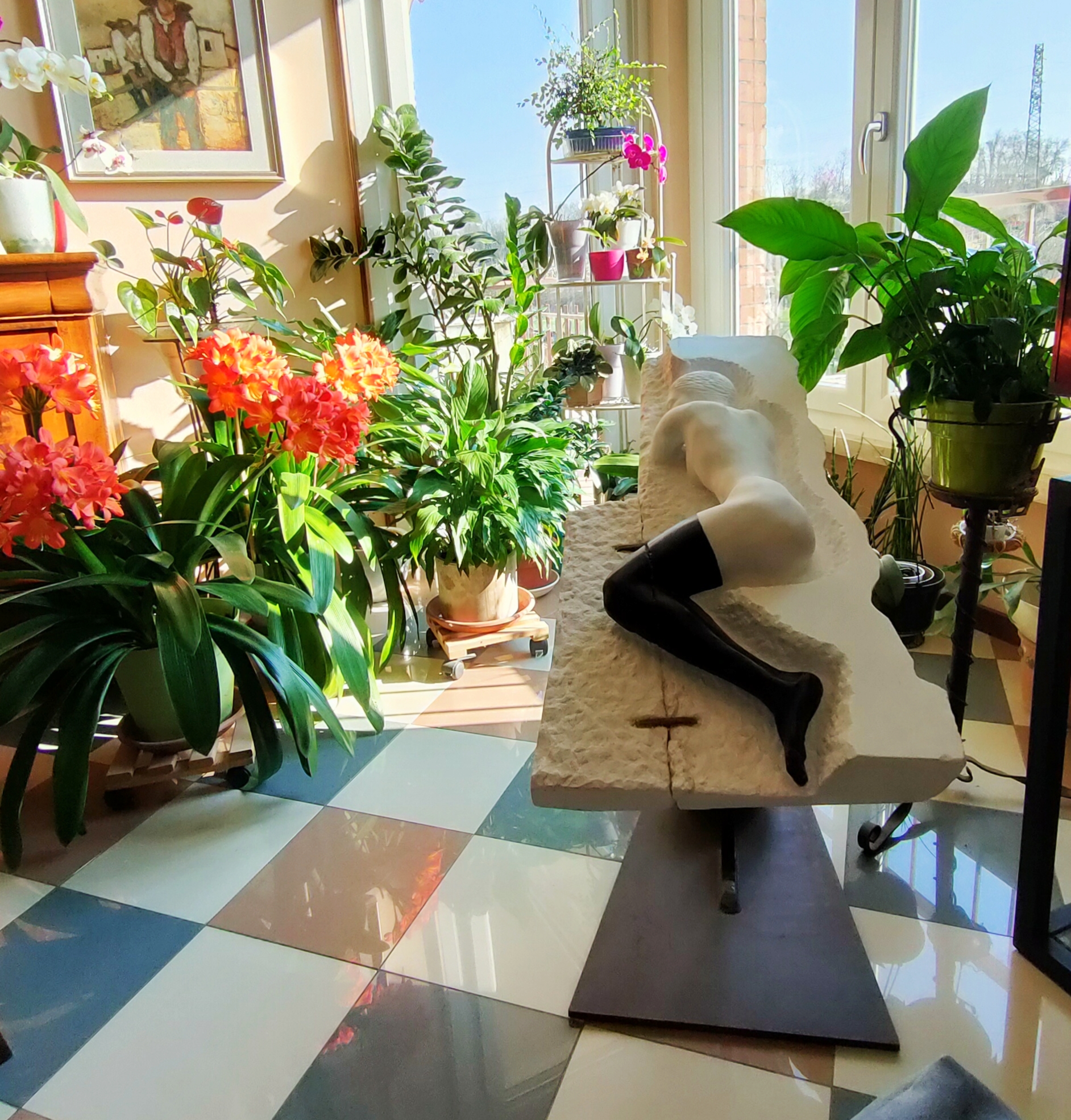 Ambientazione statua "Dolce riposo"