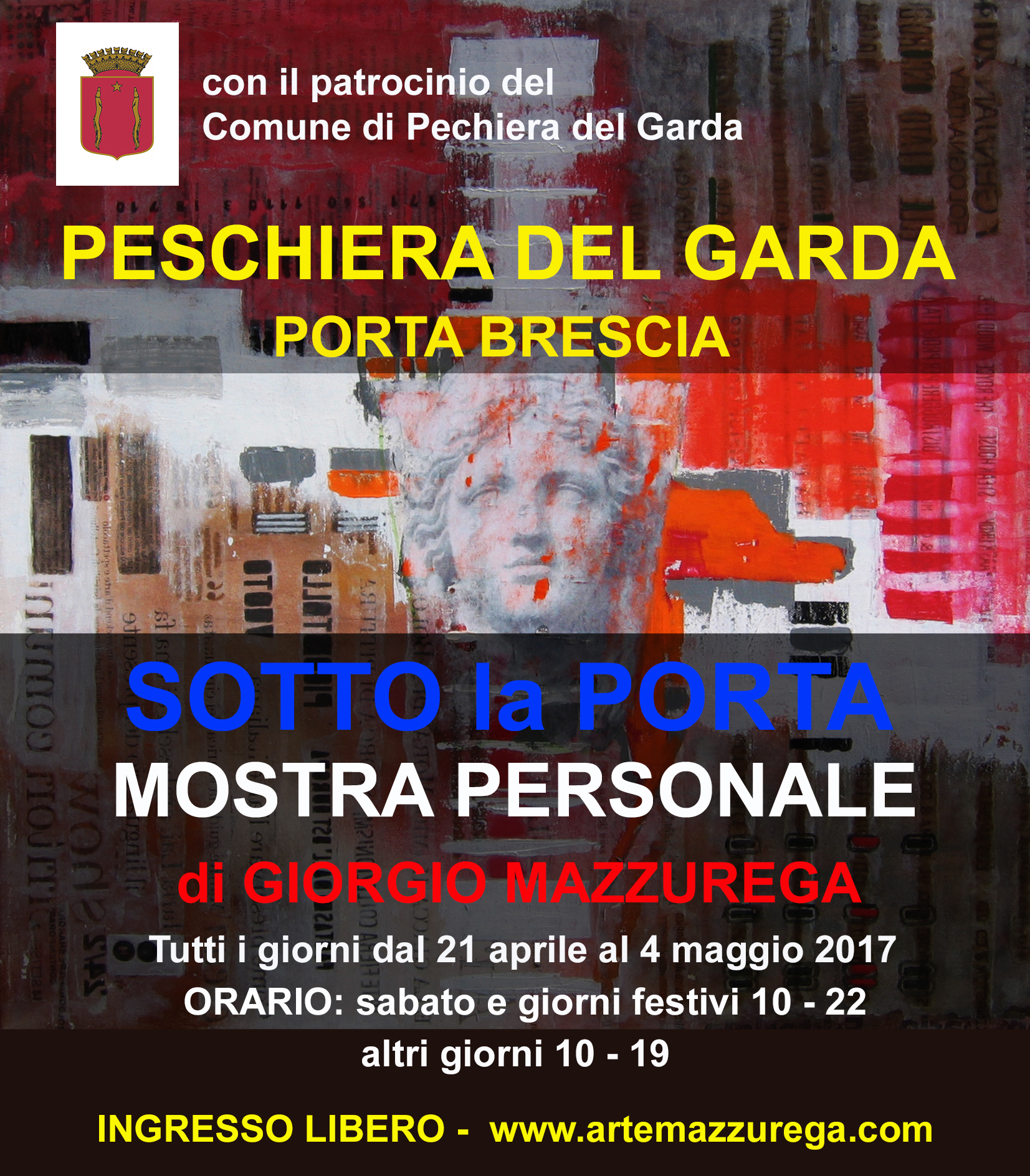 Locandina mostra personale di Porta Brescia a Peschiera del Garda