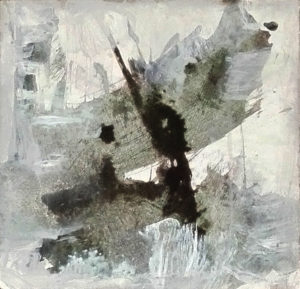 senza titolo grigio acrilico su tavola 30x30 2018
