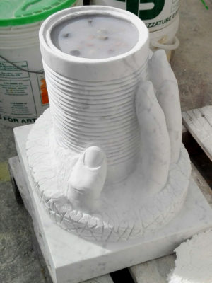 Germoglio marmo di Carrara H36cm 2018
