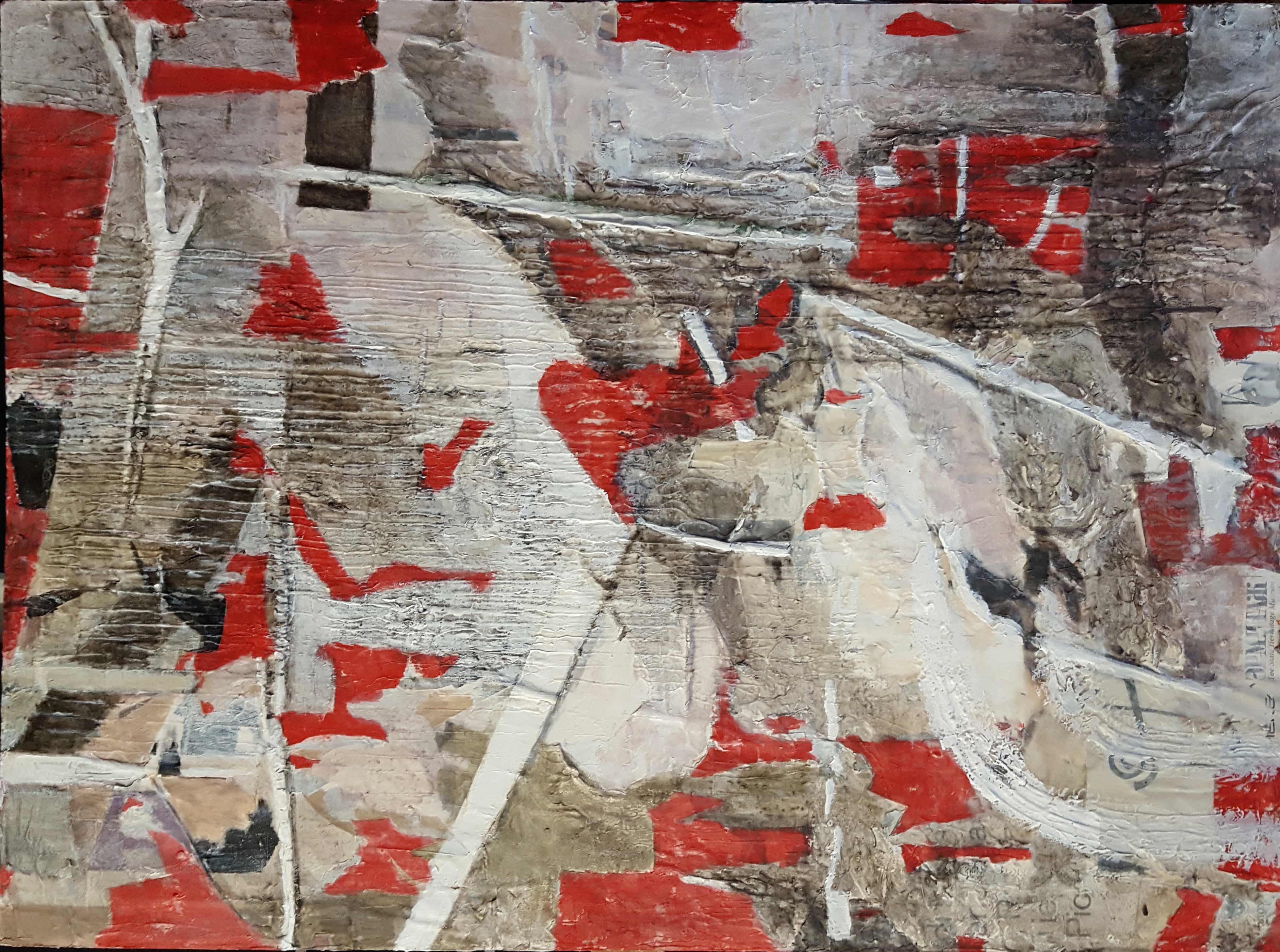 Piccolo cuore tec mista su tavola 60x83 2019